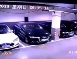 Видео: Tesla Model S сгорает на подземном паркинге в Шанхае