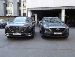 В каждом дому по кому: сравнительный тест Hyundai Santa Fe и Mazda CX-9