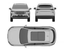 Haval H6 нового поколения запатентовали в России