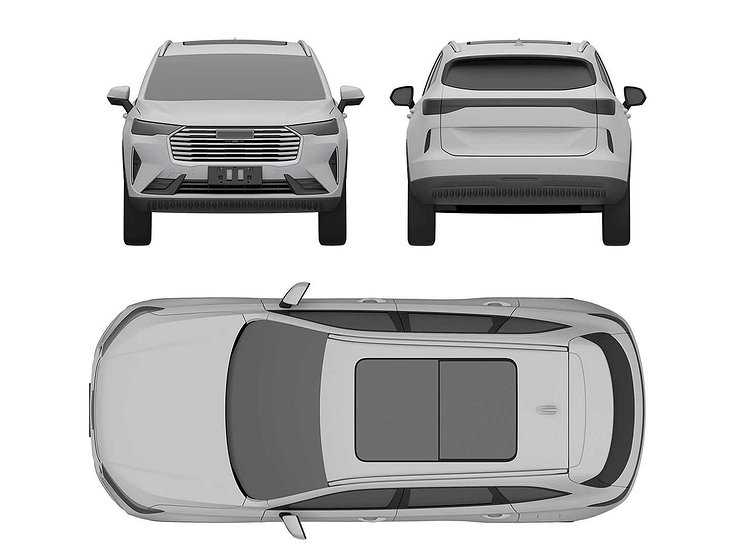 Haval H6 нового поколения запатентовали в России