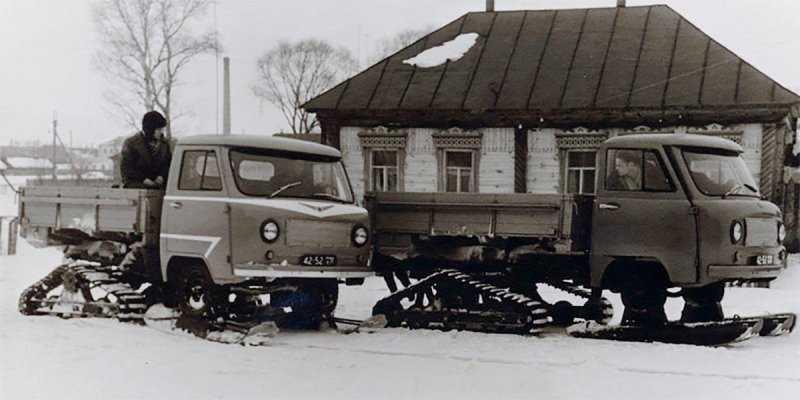 
            УАЗ показал &laquo;Буханку&raquo; на гусеницах и лыжах
        