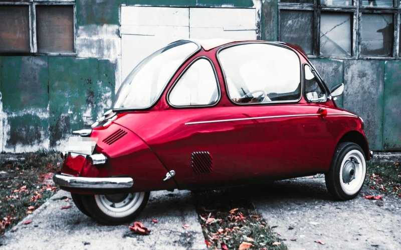 В России нашли очень редкий трехколесный автомобиль Heinkel