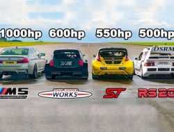Дрэг-гонка: BMW M5 против раллийного Ford группы B и MINI WRC