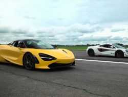 Два очень мощных McLaren посоревновались в дрэговом заезде. Видео