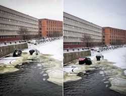 Видео: Два вездехода «Шерп» плавают в реке в Санкт-Петербурге