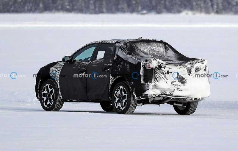 
            Первый пикап Hyundai испытали на замерзшем озере. Фото
        