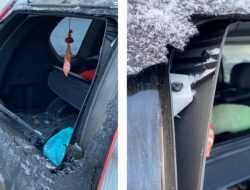 Москвичка показала, что осталось от машины после падения льда с крыши