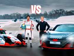 Гонку нового суперседана Audi и электрического болида показали на видео