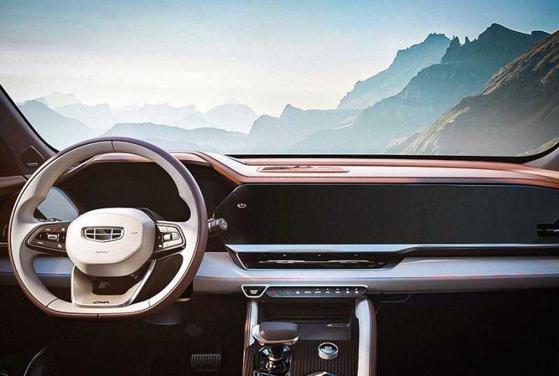 Geely рассекретила салон будущего флагманского кроссовера