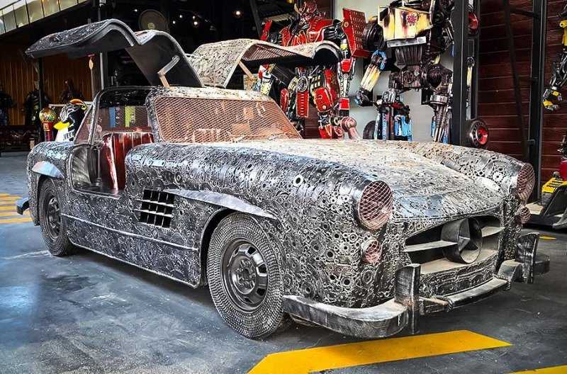 Посмотрите на Bugatti Chiron, сделанный из металлолома