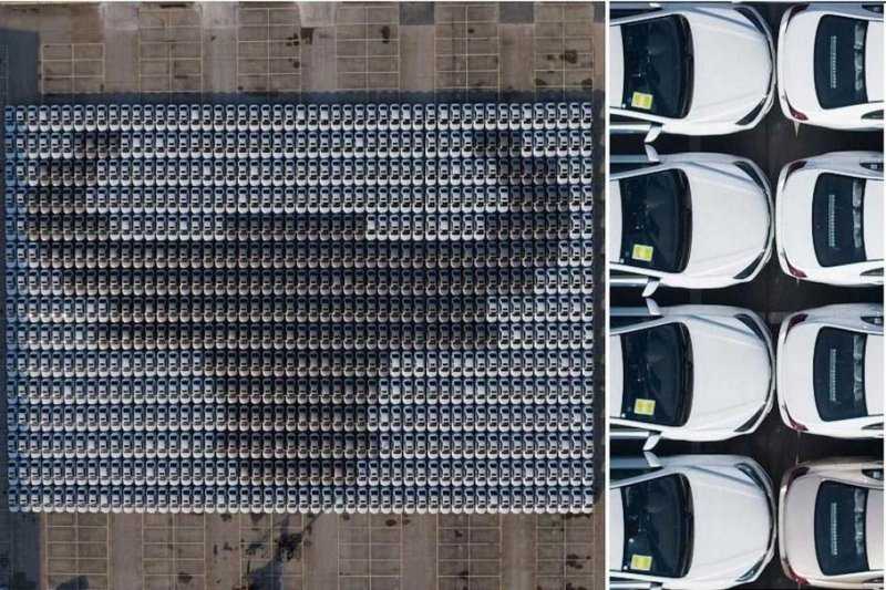 Посмотрите на гигантскую мозаику из 750 автомобилей Geely