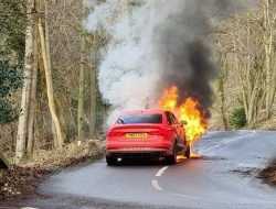 Самая быстрая британская Audi RS 3 сгорела дотла на съемках