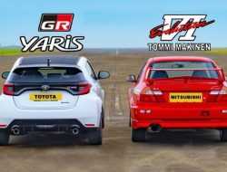 Дрэг-гонка: Toyota GR Yaris против Mitsubishi Lancer Evolution VI TME