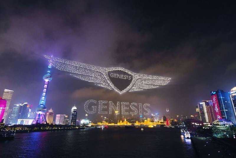 Genesis устроил шоу с тысячами дронов в честь выхода на рынок Китая