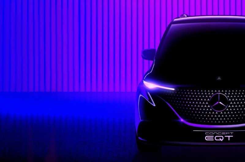 Mercedes-Benz опубликовал первое изображение электрического компактвэна EQT