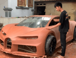 Посмотрите на реплику Bugatti Chiron из глины