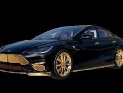 Посмотрите на Tesla Model S с позолотой стоимостью 22,3 миллиона рублей