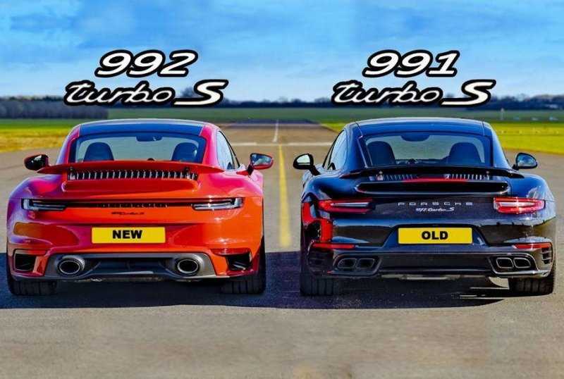 Видео: новый и старый Porsche 911 Turbo S сразились в дрэге