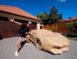 В США построили Lamborghini из картона и продали за $10 тыс. Видео