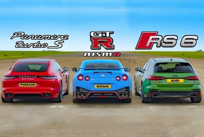Дрэг-гонка: Nissan GT-R Nismo против Panamera Turbo S и Audi RS 6
