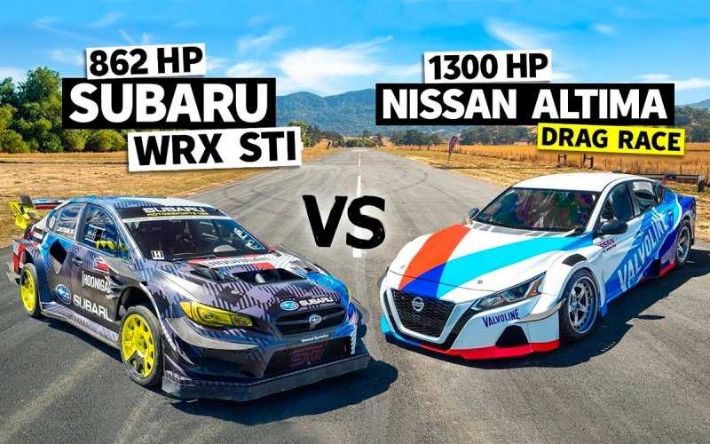 
            Сверхмощные Subaru WRX STI и Nissan Altima сразились в дрэге. Видео
        