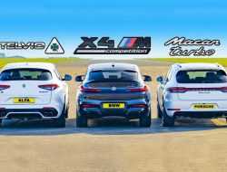 Дрэг-гонка: BMW X4 M и Porsche Macan против Alfa Romeo Stelvio QV