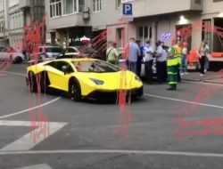 В центре Москвы эвакуировали Lamborghini Кокорина. Видео