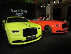 Лягушка, бабочка и цветок: в Россию приехали неоновые автомобили Rolls-Royce