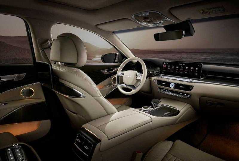 Огромный экран и сканер отпечатков пальцев: Kia раскрыла интерьер обновленного K9