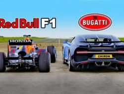 Видео: Bugatti Chiron сразился в дрэге с чемпионским болидом Формулы-1