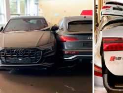 В Германии после наводнения затопило автосалон с новыми Audi. Видео