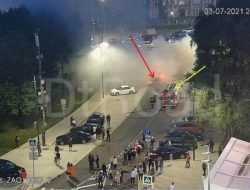 В центре Москвы сгорел Ferrari. Видео