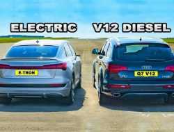 Дрэг-гонка Audi: Q7 V12 TDI против e-tron Sportback