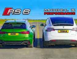 Дрэг-гонка: новая Audi RS 6 против Tesla Model X Performance