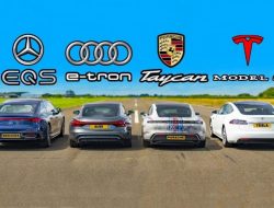 Дрэг-гонка: электрокары Audi, Mercedes-Benz и Porsche сразились с Tesla