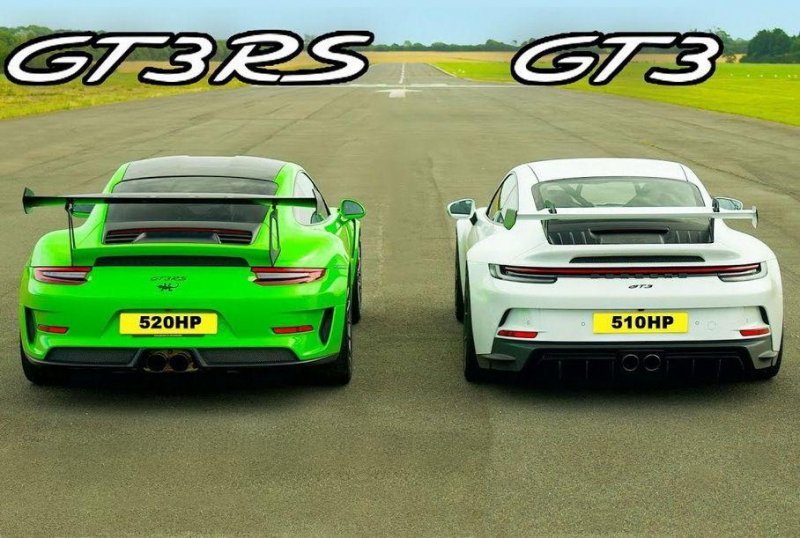 Дрэг-гонка: новый Porsche 911 GT3 против старого 911 GT3 RS