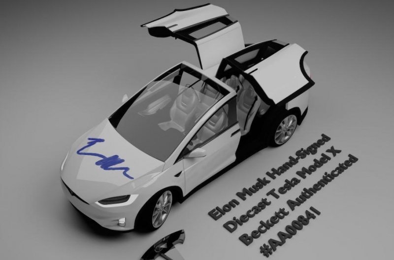 Игрушечную Tesla, подписанную Илоном Маском, продадут на аукционе