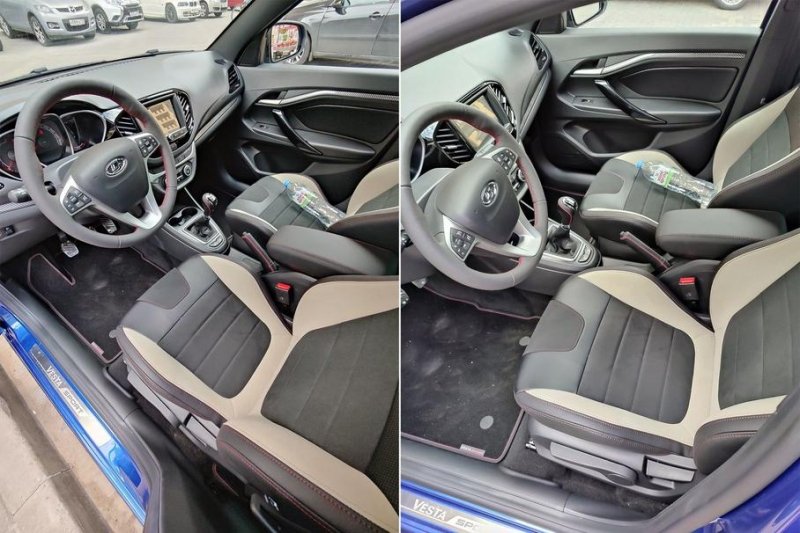 Lada Vesta Sport продают без красных вставок в салоне. Но это временно