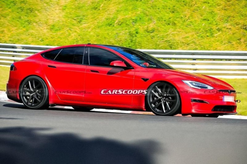 Мощнейшая Tesla Model S побила рекорд Porsche Taycan на Нюрбургринге