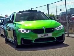 Видео: в Великобритании уничтожили BMW M3, собранный из угнанных машин