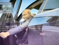 Москвичка на BMW поцарапала Tesla и попала в объектив камеры электрокара