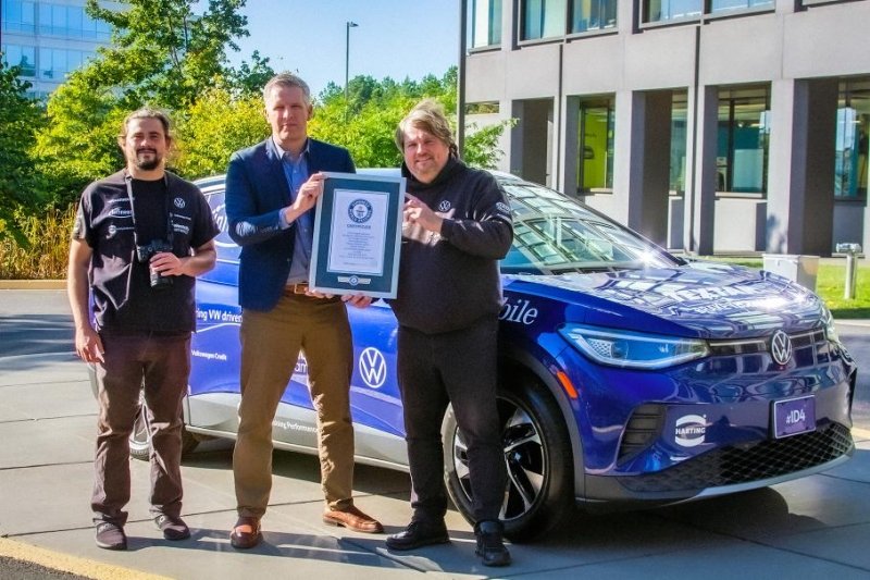 Volkswagen ID.4 установил рекорд Гиннесса по дальности поездки в пределах одной страны