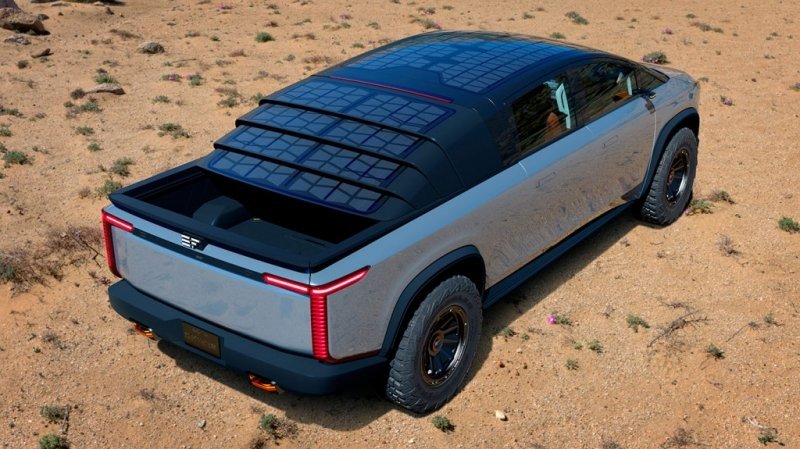 
            В Канаде разработали пикап на солнечных батареях в стиле Tesla Cybertruck
        