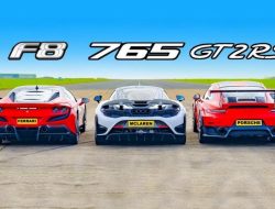 Дрэг-гонка: Ferrari F8 и McLaren 765LT против Porsche 911 GT2 RS