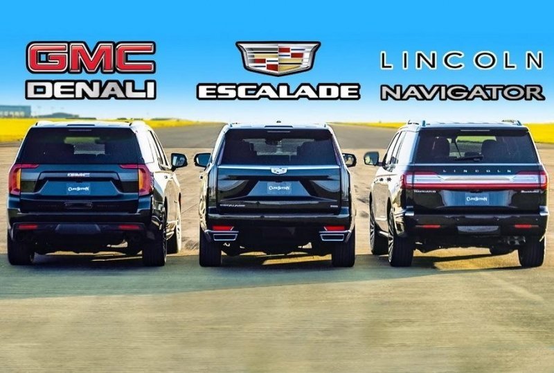 Дрэг-гонка: новый Cadillac Escalade против Lincoln Navigator