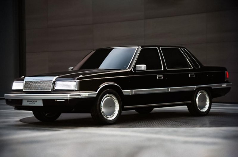Посмотрите на электрический рестомод Hyundai Grandeur, который разработали в честь 35-летия классического седана