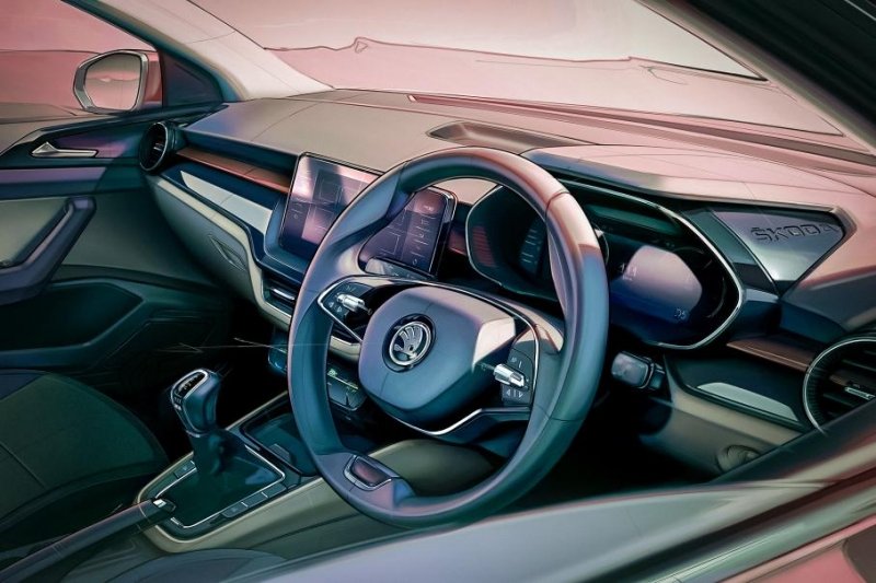 Skoda рассекретила интерьер доступного седана Slavia