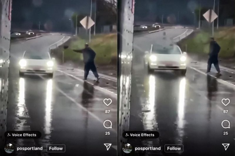 Видео: стекло Tesla Model 3 защитило водителя от тяжелого камня