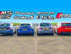 Дрэг-гонка: BMW M5 CS против Audi RS6, Mercedes-AMG E 63 и Panamera Turbo S