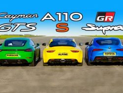 Дрэг-гонка: Porsche 718 и Toyota Supra сразились с Alpine A110